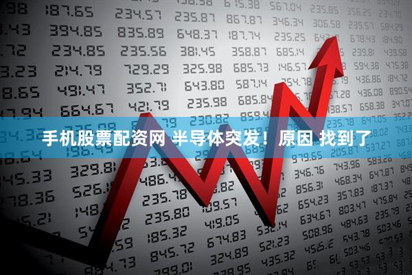 手机股票配资网 半导体突发！原因 找到了